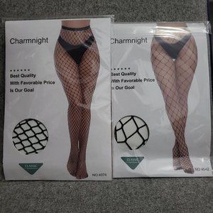 Two Pairs Charmnight Fishnet Tights